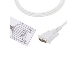 A1008-EE1 Schiller Compatible con Cable EKG DB-15 conector 10KΩ AHA Snap
