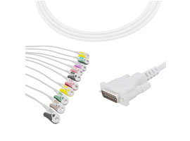 A2008-EE0 Schiller Compatible con Cable EKG DB-15 conector 10KΩ IEC Clip