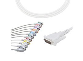 A2008-EE1 Schiller Compatible con Cable EKG DB-15 conector 10KΩ AHA Clip