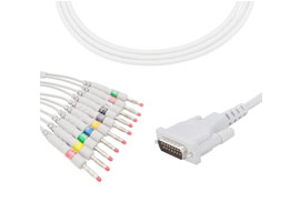A4008-EE1 Schiller Compatible con Cable EKG DB-15 conector 10KΩ AHA Banana