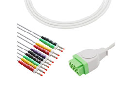 A4030-EE0 GE Healthcare Compatible con Cable EKG 11-pin 10KΩ IEC Banana