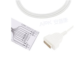 A1028-EE1 GE Healthcare Compatible con Cable EKG DB-15 conector 4.7KΩ AHA Snap