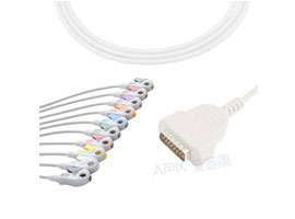 A2028-EE1 GE Healthcare Compatible con Cable EKG DB-15 conector 4.7KΩ AHA Clip