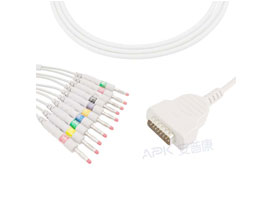 A4001-EE1 GE Healthcare Compatible con Cable EKG DB-15 conector No resistencia AHA Banana