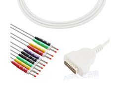 A4029-EE0 GE Healthcare Compatible directa conectar EKG Cable DB-15 conector 10KΩ IEC Banana