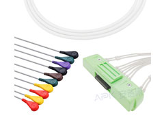 A1024-EE0 Nihon Kohden Compatible EKG Cable 40P conector 20KΩ IEC Snap