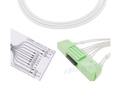 A1024-EE1 Nihon Kohden Compatible EKG Cable 40P conector 20KΩ AHA Snap