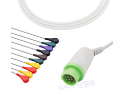 A1043-EE0 de 12 clavijas de 10 kΩ, Compatible con Cable EKG