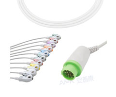 A2043-EE1 de 12 clavijas de 10 kΩ con Cable de EKG Compatible con el cuidado de la salud