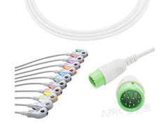 A2045-EE1 Comen Compatible EKG Cable redondo 12 pines ajilla