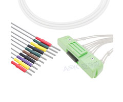 A3024-EE0 Nihon Kohden Compatible EKG Cable 40P conector 20KΩ IEC Din3.0