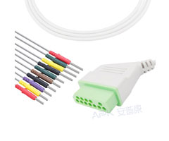 A3036-EE0 Nihon Kohden Compatible EKG Cable 12-pin Nihon Kohden Connectorr IEC Din3.0