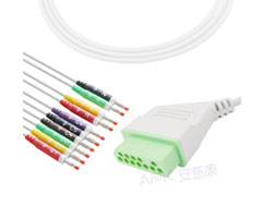 A4036-EE0 Nihon Kohden Compatible EKG Cable 12-pin Nihon Kohden Connectorr IEC Banana