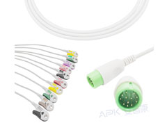 A2045-EE0 Comen Compatible EKG Cable redondo 12pin IEC Clip