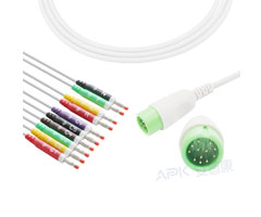 A4045-EE0 Comen Compatible EKG Cable redondo 12pin IEC Banana