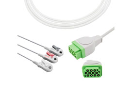 A3156-EC1 con Cable ECG de conexión directa Compatible con GG, Clip de 3 cables, Ajá, 11 pines