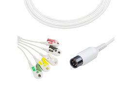 A5137-EC0 AAMI Compatible con conexión directa de Cable ECG 5-plomo Clip IEC 6pin
