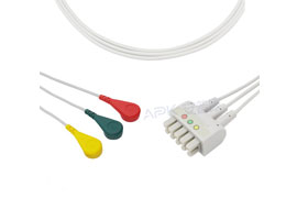 A3057-EL0 de Cable Compatible con GE Marquette frente a Cable de tipo 3 cables a presión IEC