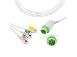 A3122-EC0 GE Healthcare > Corometrics Compatible pieza 3-plomo Cable ECG 10KΩ Clip IEC 12pin