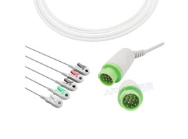 A5122-EC1 GE Healthcare > Corometrics Compatible con una pieza de 5 cables ECG con Clip de 10 kΩ, 12