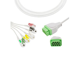A5156-EC0 GE Marquette Compatible con conexión directa de Cable ECG 5-plomo Clip IEC 11pin