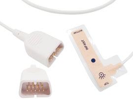 A1411-SI03 Nihon Kohden Compatible infantil desechables SpO2 Sensor con 90cm Cable DB9(9pin)