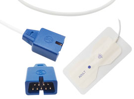 A1418-SA01M Nellcor Compatible adulto desechables SpO2 Sensor con 50cm Cable OxiMax DB9(9pin)