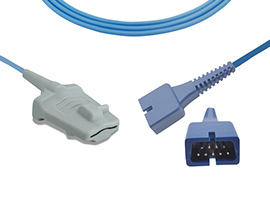 A1418-SA203MU azul oscuro Covidien > Nellcor Compatible OxiMax adulto suave SpO2 Sensor con Cable de