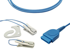 A0705-SR104PU GE Healthcare > Marquette Compatible oreja clip SpO2 Sensor con Cable 300cm 11pin