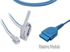 A1315-SW104PU GE Healthcare > Marquette Masimo Compatible de SpO2 Sensor con Cable 300cm 11pi