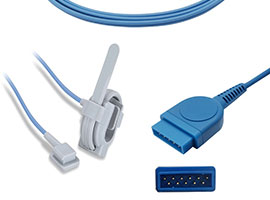 A1501-SW104PU pudiera iniciar datex-ohmeda Compatible de SpO2 Sensor con Cable 300cm 11pin