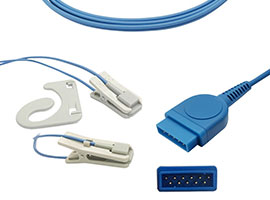 A1501-SR104PU pudiera iniciar datex-ohmeda Compatible oreja clip SpO2 Sensor con Cable 300cm 11pin
