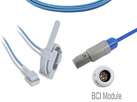 A1318-SW129PU Mindray Compatible de SpO2 Sensor con Cable 260cm 6-pin
