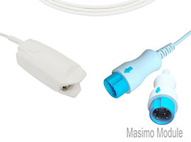 A1315-SA140PV Mindray Compatible con Sensor de Clip de dedo para adultos con Cable de 300cm redondo