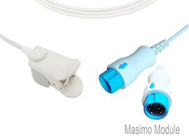 A1315-SP140PV Mindray Compatible con Sensor de Clip de dedo pediátrico con Cable de 300cm redondo de