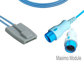 A1315-SP140PU Mindray Compatible con Sensor suave SpO2 pediátrico con Cable de 300cm redondo de 7 pi