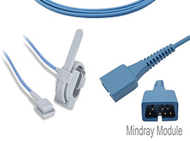 A1318-SW203PU Mindray Compatible de SpO2 SpO2 Sensor con 90cm Cable DB9(7pin)
