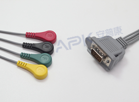 A51HEC04IK ECG Holter Cable 4-Cable Snap IEC