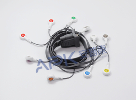 A64HEC10AK ECG Holter Cable 10-Cable Snap AHA