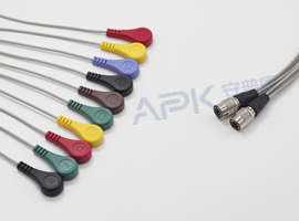 A57HEC10IK ECG Holter Cable 10-Cable Snap IEC