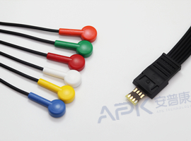 A59HEC06GK ECG Holter Cable de 6 cables a presión, IEC